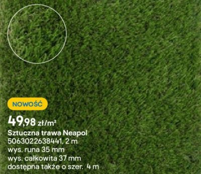 sztuczna trawa Neapol promocja w Castorama