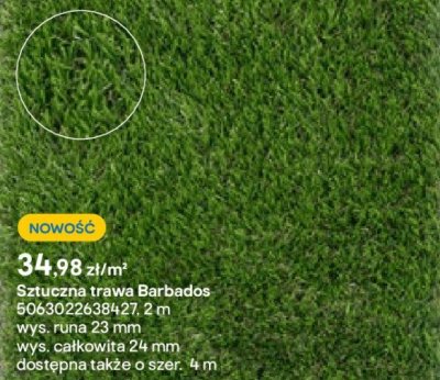 sztuczna trawa Barbados promocja w Castorama