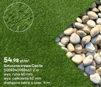 sztuczna trawa Cecile promocja w Castorama