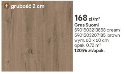 Gres Suomi brown promocja w Castorama