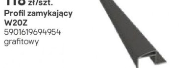 Profil zamykający W20Z grafitowy promocja w Castorama