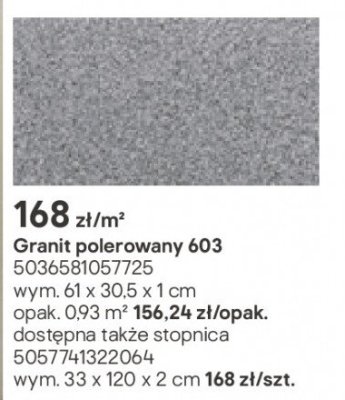 Granit polerowany 603 promocja w Castorama