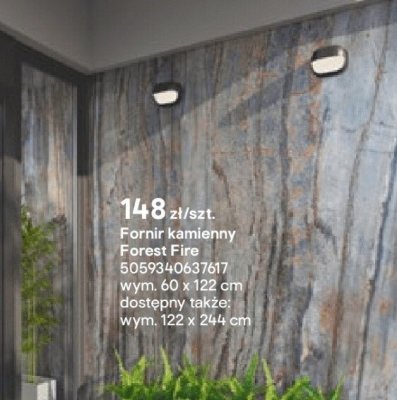 Fornir kamienny Forest Fire promocja w Castorama