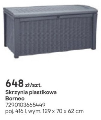 skrzynia plastikowa Borneo promocja w Castorama
