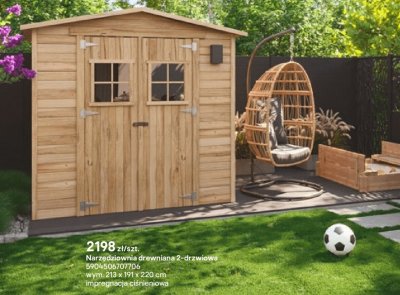 narzędziownia drewniana 2-drzwiowa promocja w Castorama