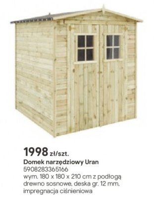 domek narzędziowy Uran promocja w Castorama