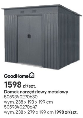Domek narzędziowy metalowy promocja w Castorama