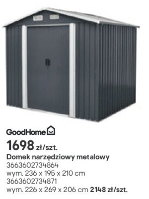 Domek narzędziowy metalowy promocja w Castorama