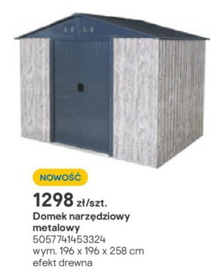 Domek narzędziowy metalowy promocja w Castorama