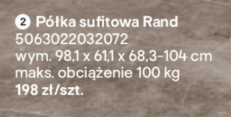 Półka sufitowa Rand promocja w Castorama