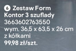 Zestaw Form Kontor 3 szuflady promocja w Castorama