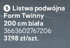 listwa podwójna Form Twinny 200 cm biała promocja w Castorama