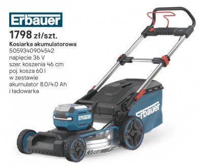 Kosiarka akumulatorowa Erbauer promocja w Castorama