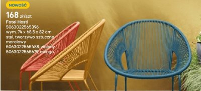 Fotel Hosti morelowy promocja w Castorama