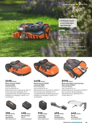 Bezprzewodowy robot koszący WORX Vision M6 promocja w Castorama