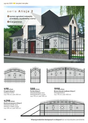 Furtka Alicja 2 175x105 cm promocja w Castorama