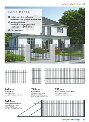 Brama dwuskrzydłowa Paros promocja w Castorama