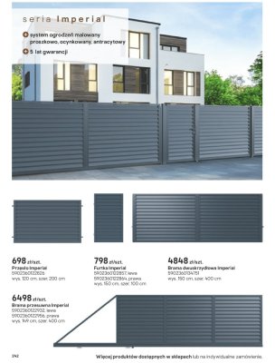 Brama dwuskrzydłowa Imperial promocja w Castorama