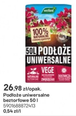 Podłoże beztorfowe do kwiatów 50l promocja w Castorama