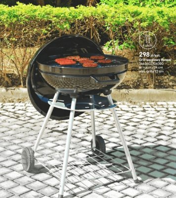 Grill węglowy Russel promocja w Castorama