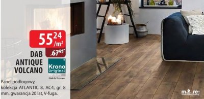 Panel podłogowy DAB ANTIQUE VOLCANO kolekcja ATLANTIC 8, AC4, gr. 8 mm promocja w Dobre Dla Domu