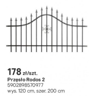 Przęsło Rodos 2 120x200 cm promocja w Castorama