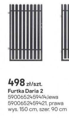 Brama dwuskrzydłowa Daria 2 promocja w Castorama