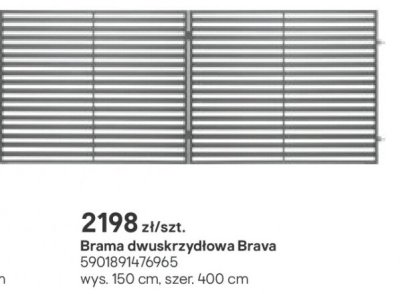 Brama przesuwna Brava promocja w Castorama