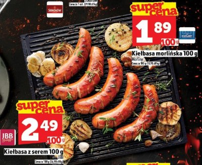 Mix na grilla kiełbasa na ruszt + kiełbasa węgierska pikantna + kiełbasa z serem Sokołów promocja w TOPAZ