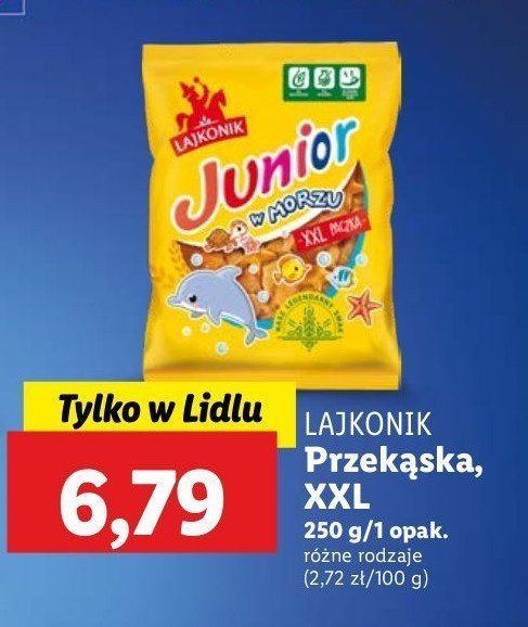 Krakersy Lajkonik junior w morzu promocja