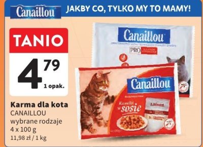 Karma dla kota z drobiem i wątróbką w galarecie i z kurczakiem w jajecznej galaretce Winston promocja w Intermarche