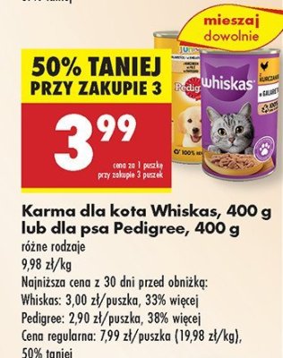 Karma dla psa w galaretce 3 x wołowina + 3 x kurczak + 3 x jagnięcina + 3 x drób Pedigree vital promocja w Biedronka
