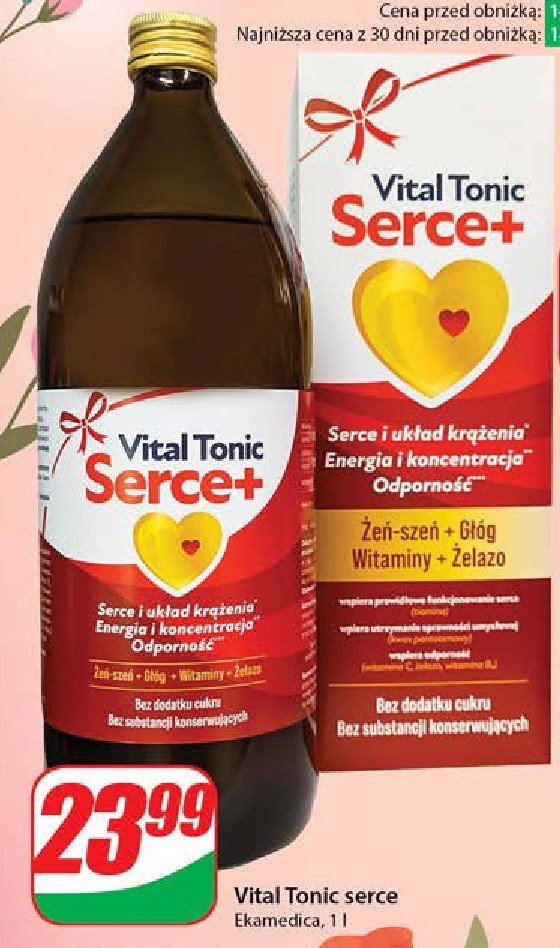 Napój wspomagający serce Doppelherz vital tonic promocja w Dino