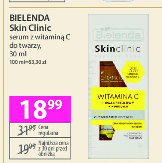 Serum rozświetlająco-odżywcze witamina c BIELENDA SKIN CLINIC PROFESSIONAL promocja