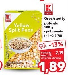 Groch żółty połówki łuskany K-classic promocja