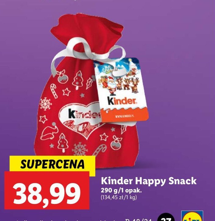 Zestaw słodyczy happy snack Kinder promocja