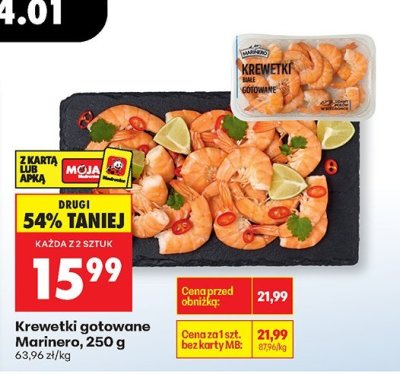 Krewetki gotowane Marinero promocja w Biedronka