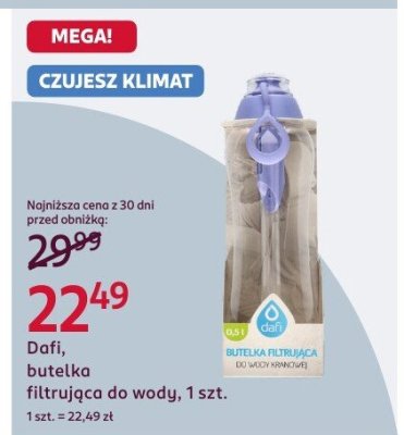 Butelka filtrująca do wody Dafi, 1 szt. promocja w Rossmann