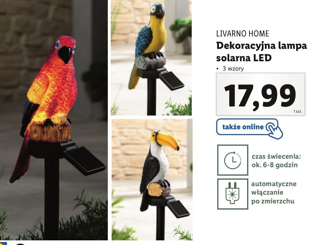 Lampa dekoracyjna led LIVARNO HOME promocja