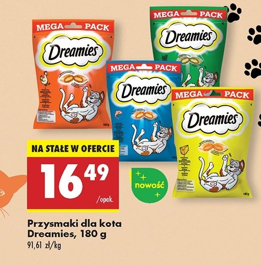 Przysmak dla kota z serem Dreamies promocja w Biedronka