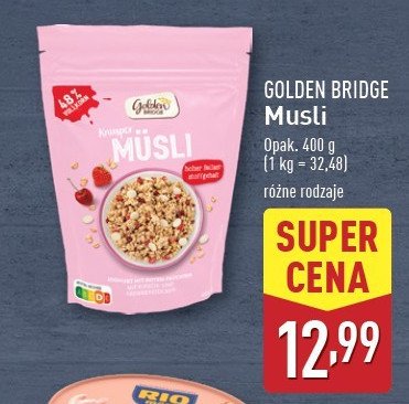 Musli owocowe GOLDEN BRIDGE promocja w Aldi