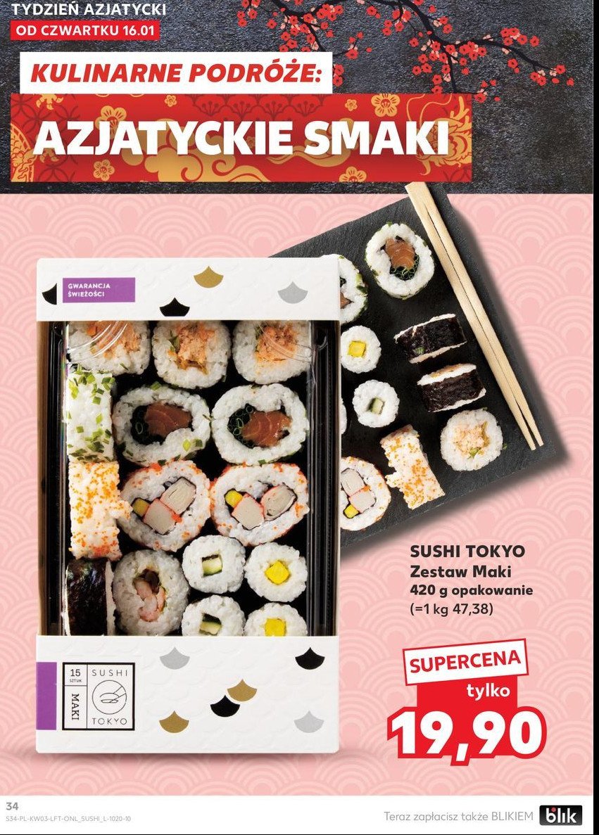 Sushi maki Sushi tokyo promocja w Kaufland