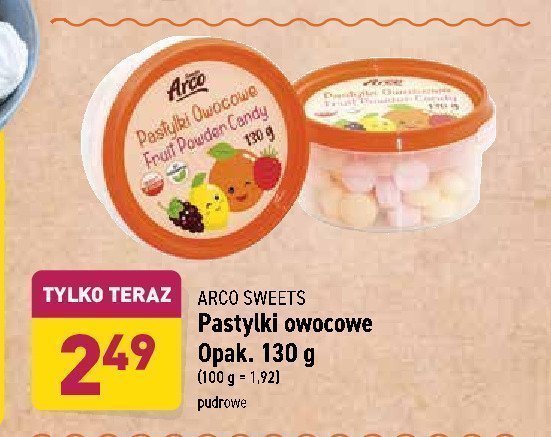 Pastylki owocowe Arco promocja