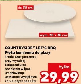 P艂yta kamienna do pizzy 38 x 30 cm COUNTRYSIDE promocja