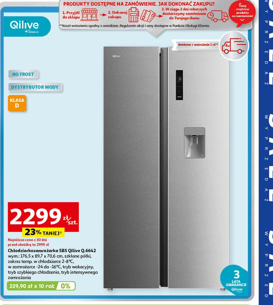 Ch艂odziarko-zamra偶arka q.6642 Qilive promocja