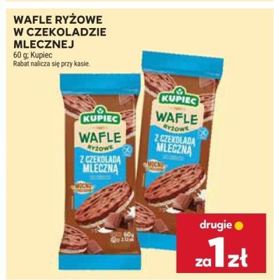 Wafle ryżowe w czekoladzie mlecznej Kupiec promocja w Stokrotka