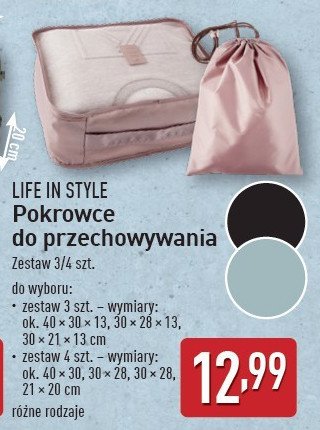 Pokrowce do przechowywania Live in style promocja w Aldi