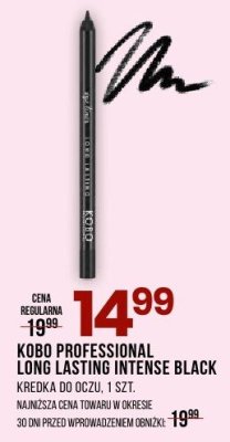 Kredka do oczu KOBO Professional Long Lasting Intense Black promocja w Drogerie Natura