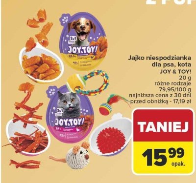 Jajko niespodzianka dla kota  promocja w Carrefour