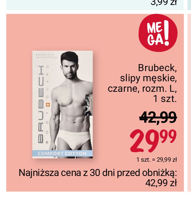 Slipy m臋skie czarne rozm. l BRUBECK promocja